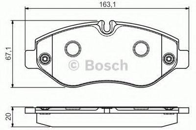 0986495113 BOSCH Комплект тормозных колодок, дисковый тормоз