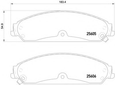 P23149 BREMBO Комплект тормозных колодок, дисковый тормоз