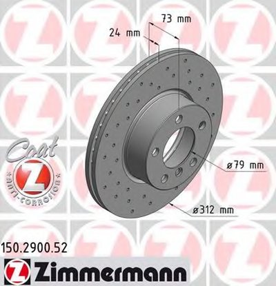 150290052 ZIMMERMANN Тормозной диск