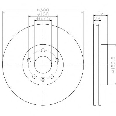 8DD355118831 HELLA PAGID Тормозной диск