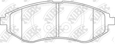 PN0370 NIBK Комплект тормозных колодок, дисковый тормоз