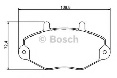 0986494287 BOSCH Комплект тормозных колодок, дисковый тормоз