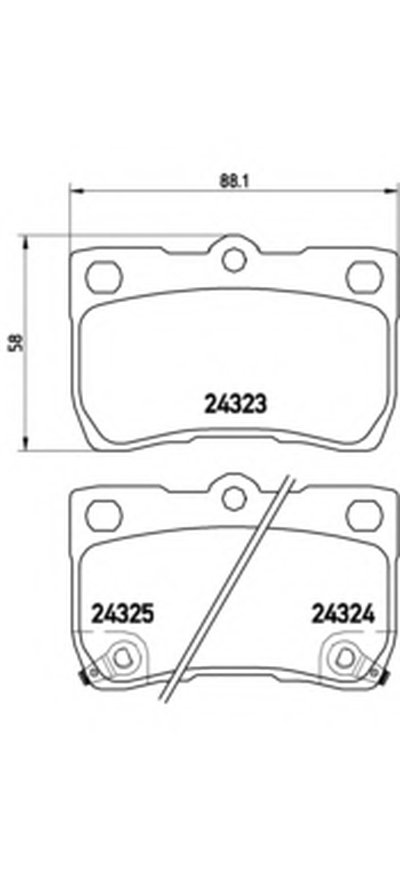 P83073 BREMBO Комплект тормозных колодок, дисковый тормоз