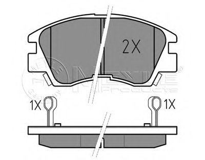 0252137316W MEYLE Комплект тормозных колодок, дисковый тормоз