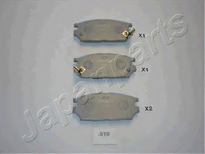 PP510AF JAPANPARTS Комплект тормозных колодок, дисковый тормоз