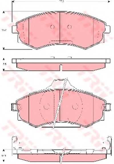 GDB3283 TRW Комплект тормозных колодок, дисковый тормоз