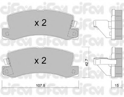8221611 CIFAM Комплект тормозных колодок, дисковый тормоз