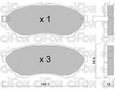 8226100 CIFAM Комплект тормозных колодок, дисковый тормоз