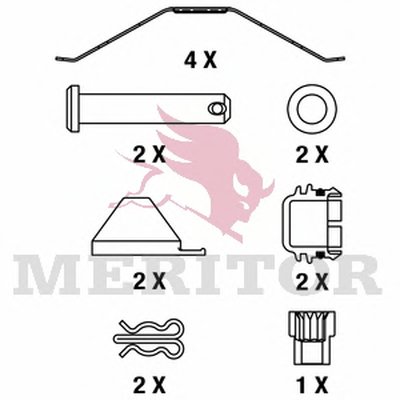 MDP3087K MERITOR Комплект тормозных колодок, дисковый тормоз