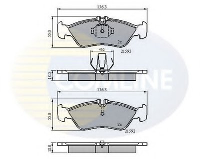 CBP0478 COMLINE Комплект тормозных колодок, дисковый тормоз