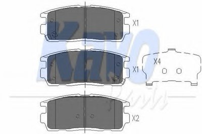 KBP1010 KAVO PARTS Комплект тормозных колодок, дисковый тормоз