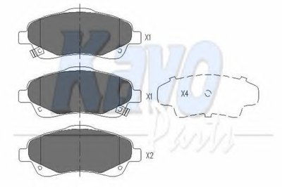 KBP9018 KAVO PARTS Комплект тормозных колодок, дисковый тормоз