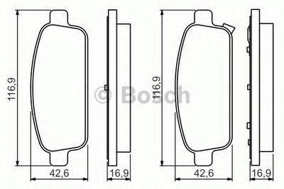 Комплект тормозных колодок, дисковый тормоз BOSCH купить