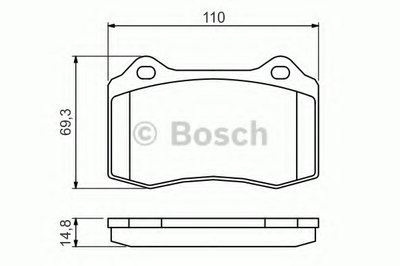 0986494393 BOSCH Комплект тормозных колодок, дисковый тормоз