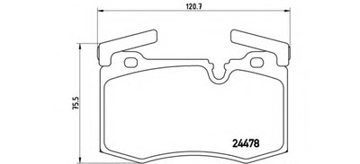 P06068 BREMBO Комплект тормозных колодок, дисковый тормоз