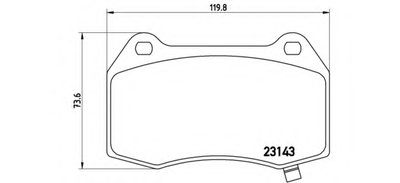 P09003 BREMBO Комплект тормозных колодок, дисковый тормоз