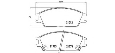 P30024 BREMBO Комплект тормозных колодок, дисковый тормоз