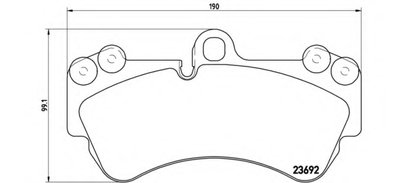 P85069 BREMBO Комплект тормозных колодок, дисковый тормоз