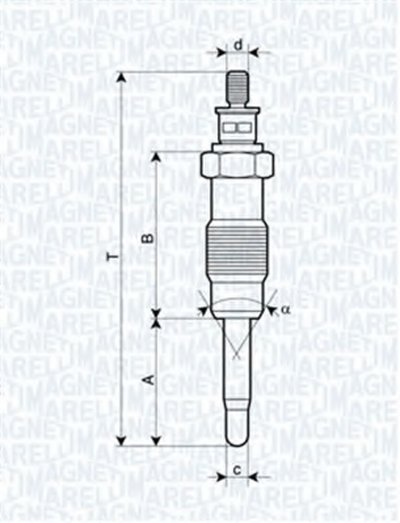 062500300304 MAGNETI MARELLI Свеча накаливания