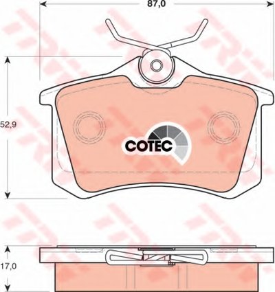 Комплект тормозных колодок, дисковый тормоз COTEC TRW купить