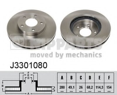 J3301080 NIPPARTS Тормозной диск