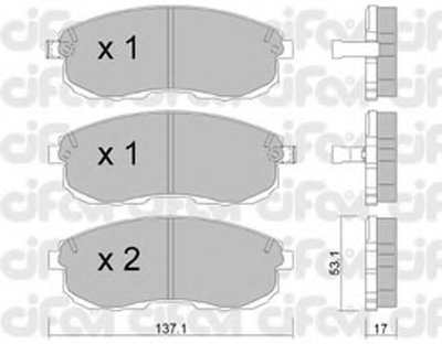 8224040 CIFAM Комплект тормозных колодок, дисковый тормоз