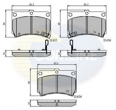 CBP3245 COMLINE Комплект тормозных колодок, дисковый тормоз