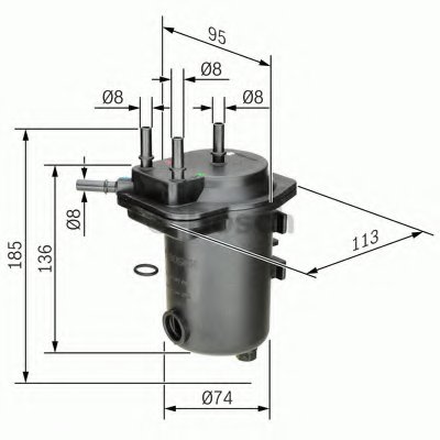 0450907012 BOSCH Топливный фильтр