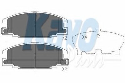 KBP3503 KAVO PARTS Комплект тормозных колодок, дисковый тормоз