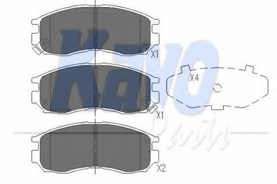 KBP5502 KAVO PARTS Комплект тормозных колодок, дисковый тормоз