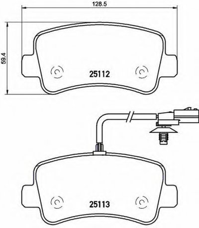 P68063 BREMBO Комплект тормозных колодок, дисковый тормоз