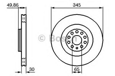 0986479204 BOSCH Тормозной диск