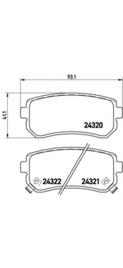 P30025 BREMBO Комплект тормозных колодок, дисковый тормоз