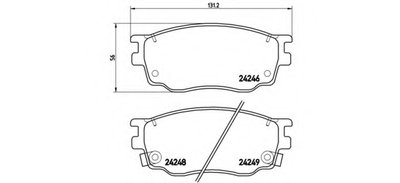 P49033 BREMBO Комплект тормозных колодок, дисковый тормоз