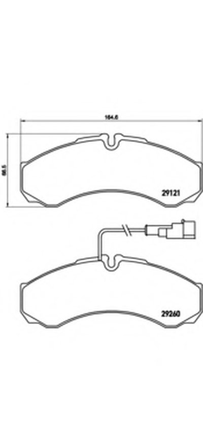 P56069 BREMBO Комплект тормозных колодок, дисковый тормоз