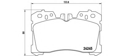 P83075 BREMBO Комплект тормозных колодок, дисковый тормоз