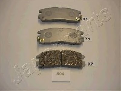 PP594AF JAPANPARTS Комплект тормозных колодок, дисковый тормоз