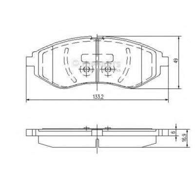 J3600911 NIPPARTS Комплект тормозных колодок, дисковый тормоз