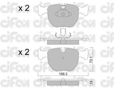 8225590 CIFAM Комплект тормозных колодок, дисковый тормоз