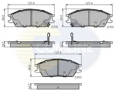 CBP3253 COMLINE Комплект тормозных колодок, дисковый тормоз