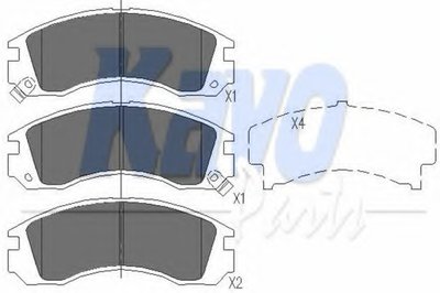 KBP5503 KAVO PARTS Комплект тормозных колодок, дисковый тормоз