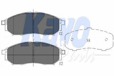 KBP6567 KAVO PARTS Комплект тормозных колодок, дисковый тормоз