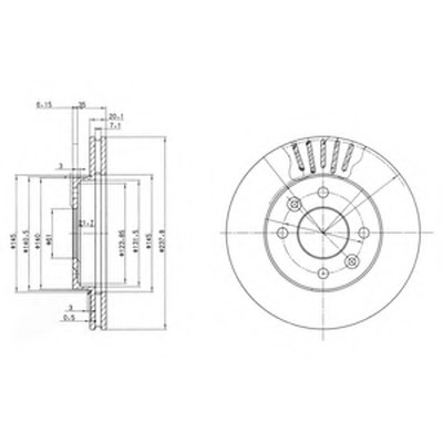 BG2282 DELPHI Тормозной диск