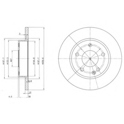 BG3394 DELPHI Тормозной диск