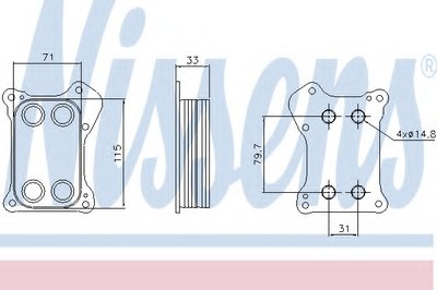 масляный радиатор, двигательное масло NISSENS купить