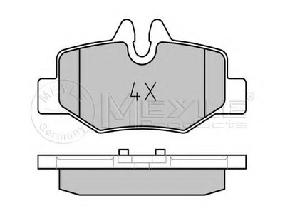 0252400817PD MEYLE Комплект тормозных колодок, дисковый тормоз