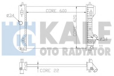 355000 KALE OTO RADYATOR Радиатор, охлаждение двигателя