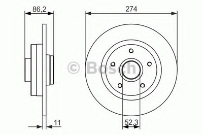 0986479682 BOSCH Тормозной диск