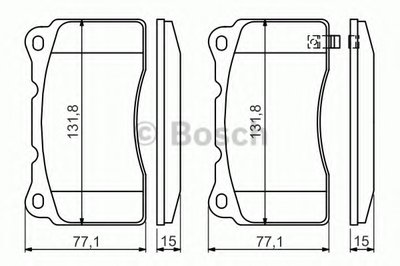 0986494395 BOSCH Комплект тормозных колодок, дисковый тормоз