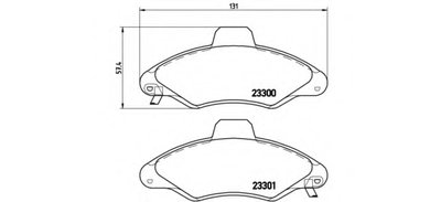 P24045 BREMBO Комплект тормозных колодок, дисковый тормоз